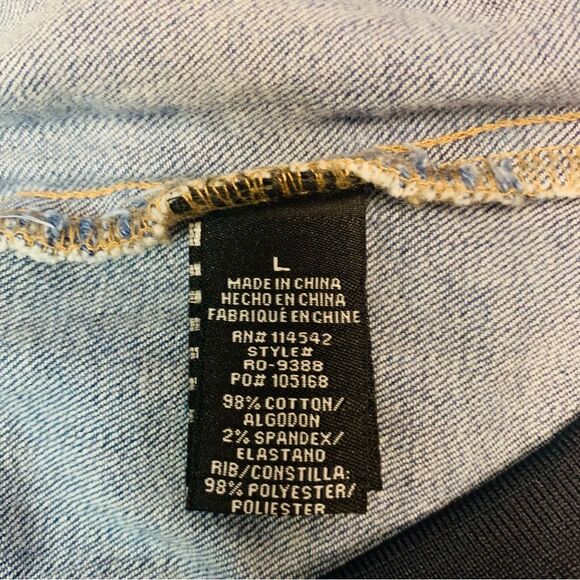 Dollhouse Denim Jacket Sz. L Retro Sportswear - Picture 8 of 12